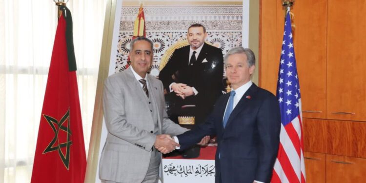 Abdellatif Hammouchi reçoit le patron du FBI, Christopher Wray