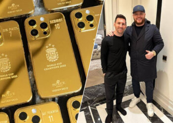 Lionel Messi remercie ses coéquipiers de l’équipe nationale argentine avec des coques d’iPhone en or