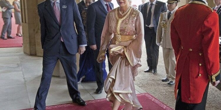 La Princesse Lalla Meryem prend part à une réception offerte aux hautes personnalités venues assister au couronnement du Roi Charles III