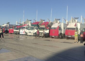 La marche solidaire : Laayoune en première ligne face au désastre avec un convoi exceptionnel