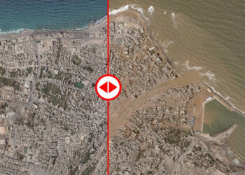 Libye : Derna perd 25% de sa surface selon images satellites