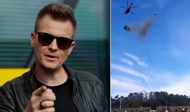 Kamil Bartošek crée le buzz : Un million de dollars jeté depuis le ciel !