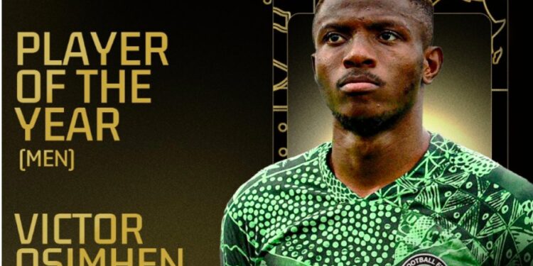 Victor Osimhen remporte le prix du meilleur joueur en Afrique 2023