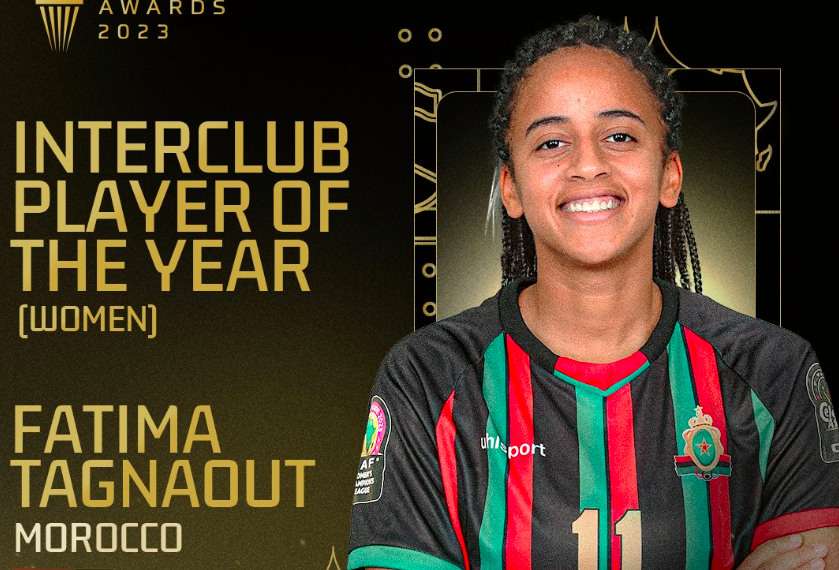 Fatima Tagnaout de l’AS FAR remporte le prix de la meilleure joueuse locale en Afrique