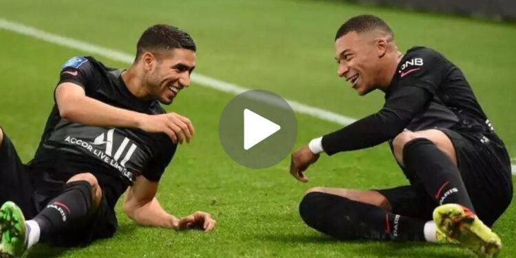Video: Hakimi et Mbappé se lancent un défi hilarant!