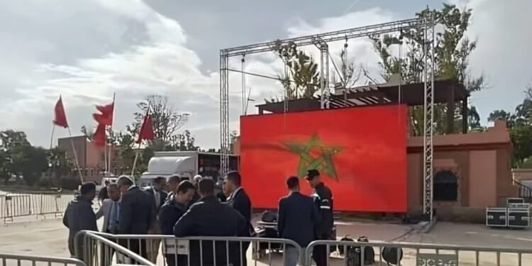 Marrakech Installe un Écran Géant pour les Matchs des Lions de l’Atlas