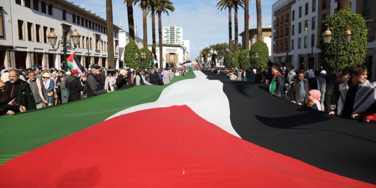 Une marée humaine à Rabat en soutien à la Palestine