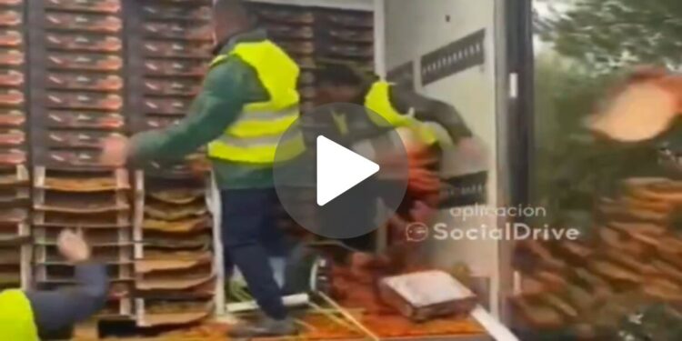 Video: Un camion de tomates marocaines attaqué par des agriculteurs espagnols