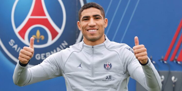 Hakimi vise la Ligue des champions avec le PSG