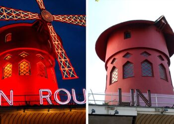 Chute des ailes du Moulin Rouge : Un incident rare trouble la  légende Parisienne