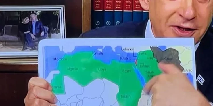 Erreur ou stratégie de Netanyahu? : La carte du Maroc amputée de son Sahara.