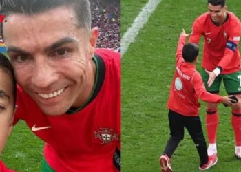 Un jeune fan trompe son père pour prendre un selfie avec Ronaldo pendant l’Euro