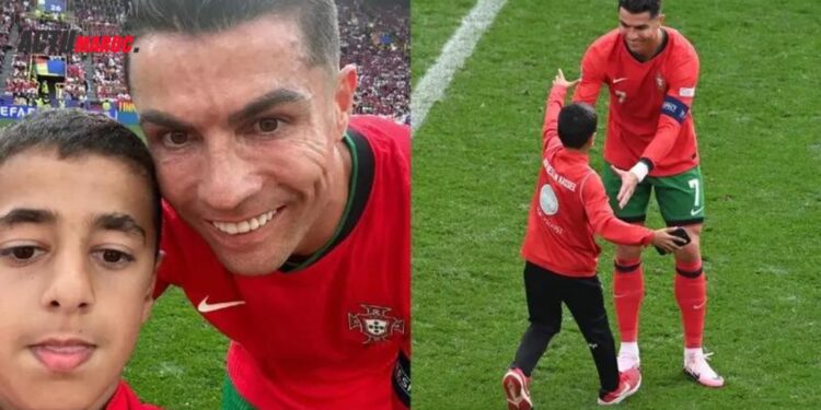 Un jeune fan trompe son père pour prendre un selfie avec Ronaldo pendant l’Euro