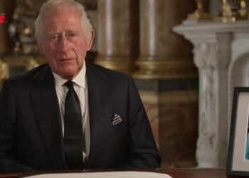 Charles appeared somber in his first public address as king. Reuters
