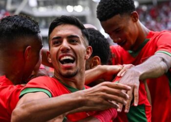 Elias Akhomache avec l'équipe marocaine