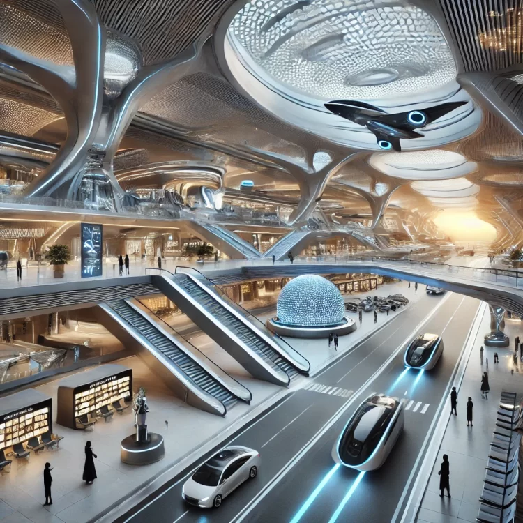 image d'un aéroport futuriste