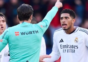 Bellingham suspendu deux matchs après son carton rouge et le Real Madrid conteste la décision