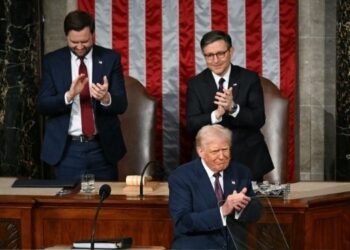 Donald Trump livre un discours au congrès Américain