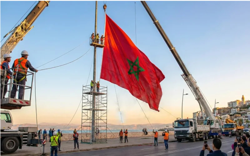 À Tanger, le drapeau marocain défie l’horizon du détroit