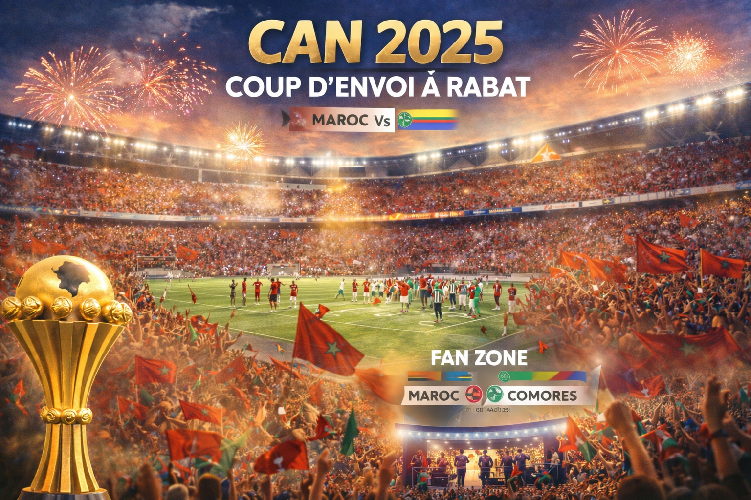 Rabat en fête, Lions en mission : coup d’envoi de la CAN 2025