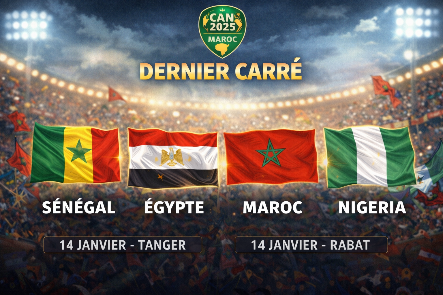 CAN 2025 : Maroc, Nigeria, Sénégal, Égypte… le dernier carré de prestige est connu