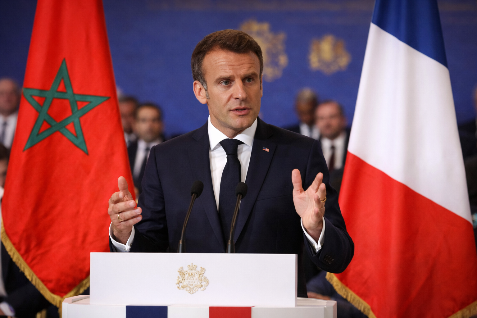 Le présiden Macron plus que satisfait avec Rabat