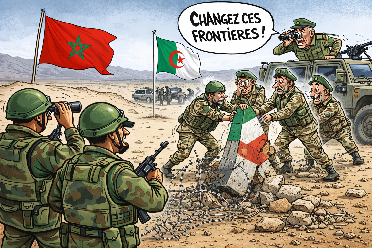 Tension aux frontistes avec l&rsquo;Algérie