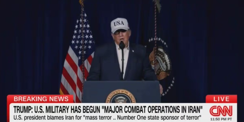 Trump annonce une opération militaire massive et en cours contre l&rsquo;Iran