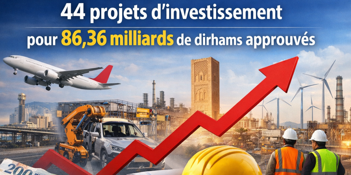 44 projets validés pour 86 milliards de dirhams : un nouveau cap pour l’investissement au Maroc
