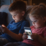 Enfants absorbes par leurs ecrans 2