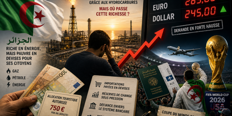Algérie : l’euro et le dollar s’envolent sur le marché parallèle, symptôme d’un profond déséquilibre économique