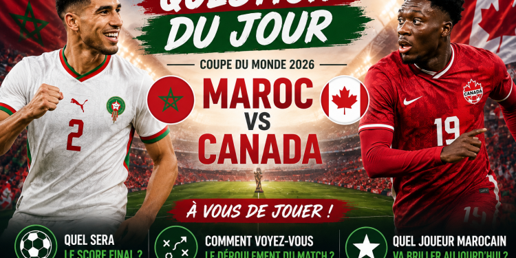 Question du jour : Maroc–Canada : quel est votre pronostic pour ce choc décisif ?