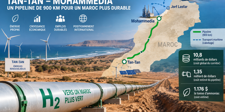 Hydrogène : l’incroyable corridor de 900 km imaginé pour le Maroc